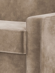Jay-Be Luxe Velvet Mink Brown Linea 3 Seater Sofa Bed - Image 4 of 6