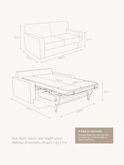 Jay-Be Luxe Velvet Mink Brown Linea 3 Seater Sofa Bed - Image 6 of 6