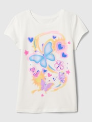 Gap White Graphic Crew Neck Short Sleeve T-Shirt (4-13yrs) - Image 1 of 2
