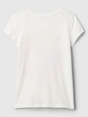 Gap White Graphic Crew Neck Short Sleeve T-Shirt (4-13yrs) - Image 2 of 2