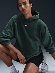 Nike Dark Green One Therma-FIT Cosy Fleece Pullover Hoodie - Image 1 of 7