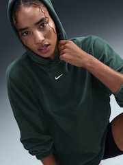 Nike Dark Green One Therma-FIT Cosy Fleece Pullover Hoodie - Image 5 of 7