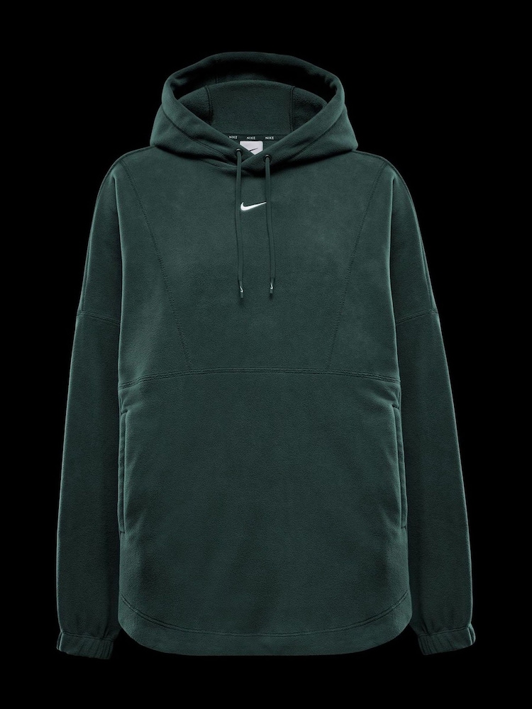 Nike Dark Green One Therma-FIT Cosy Fleece Pullover Hoodie - Image 7 of 7