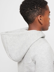 Ciemnoszary Heather - Nike BeigeWhite Tech Fleece Zip Up Hoodie - Image 3 of 8