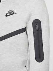Ciemnoszary Heather - Nike BeigeWhite Tech Fleece Zip Up Hoodie - Image 5 of 8