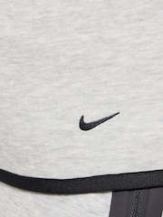 Ciemnoszary Heather - Nike BeigeWhite Tech Fleece Zip Up Hoodie - Image 7 of 8