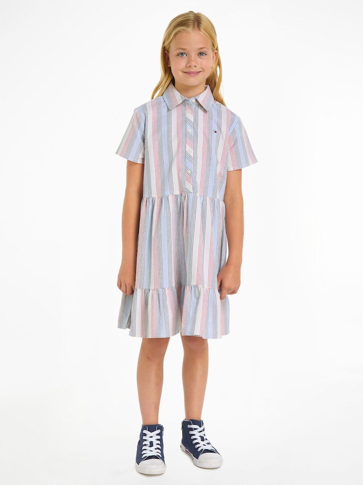 Tommy Hilfiger Red Stripe Shirt Dress - Image 1 of 6