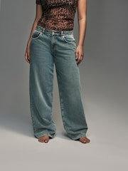 Green Tinted Baggy Wide Leg Hourglass Jeans - Image 2 of 8