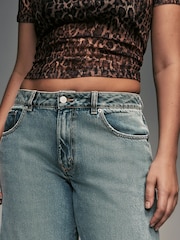 Green Tinted Baggy Wide Leg Hourglass Jeans - Image 5 of 8