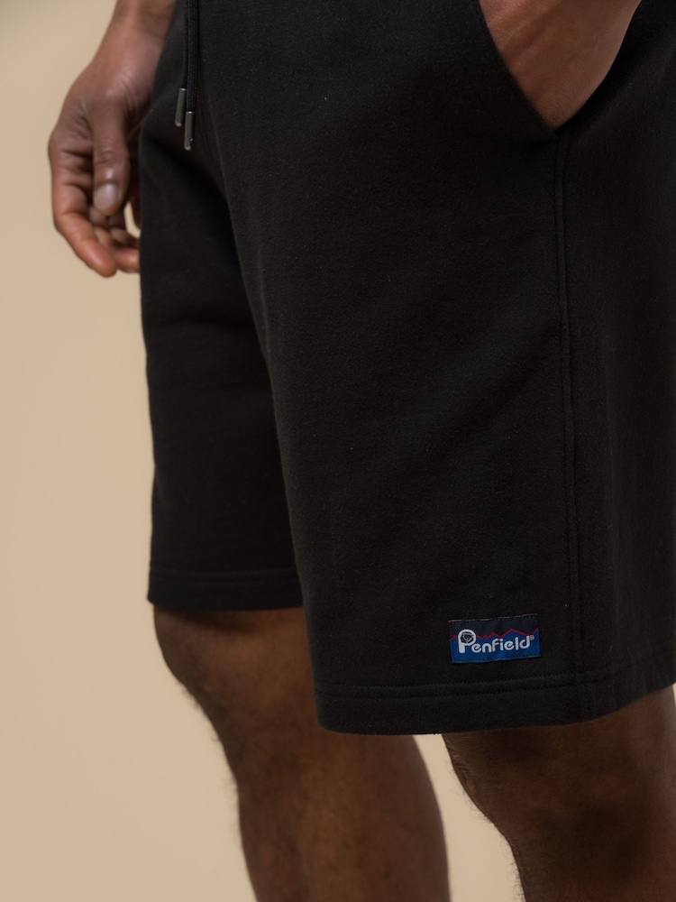 Penfield Black Mens Original Logo Sweat Shorts - Image 2 of 6