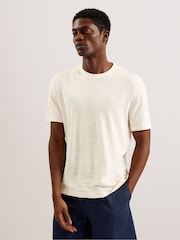 Ted Baker Flinlo Short Sleeve Regular Linen T-Shirt - Image 2 of 4