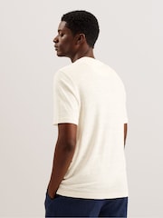 Ted Baker Flinlo Short Sleeve Regular Linen T-Shirt - Image 3 of 4