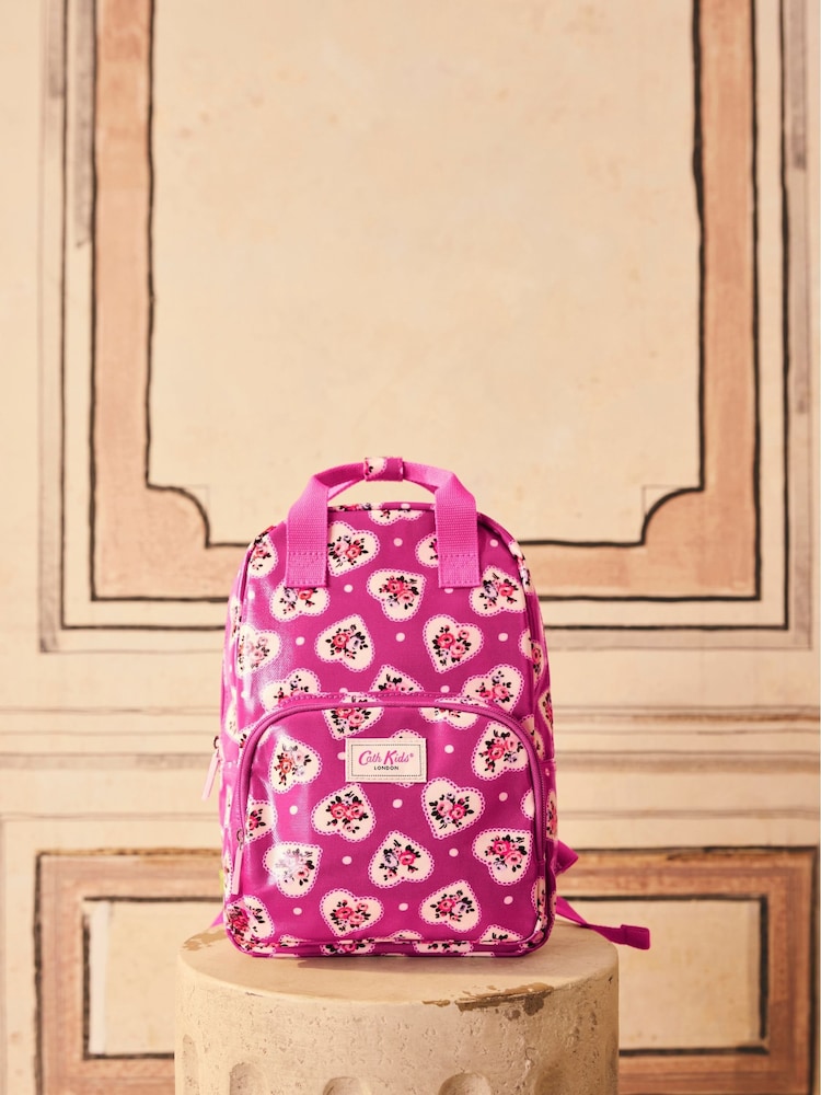 Cath Kidston Pink Lace Hearts Kids Medium Backpack - Image 1 of 8