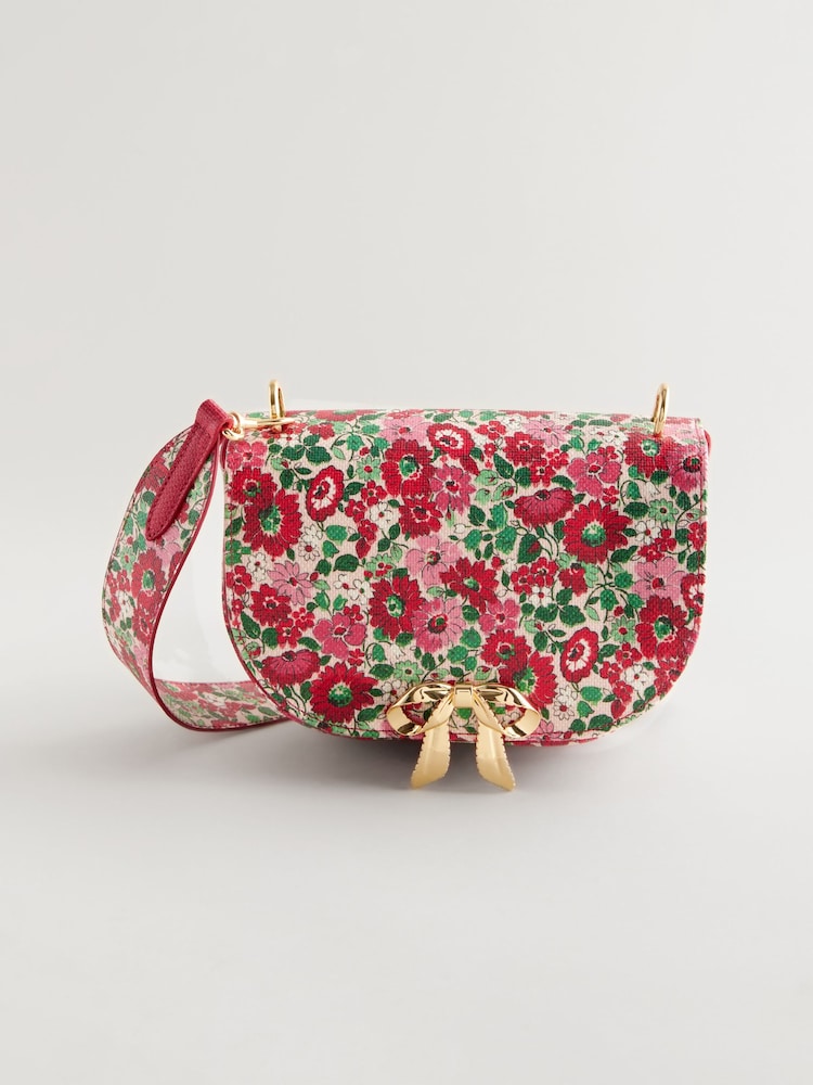 Cath Kidston Archive Ditsy Bow Saddle Cross-Body Bag - Image 2 of 9