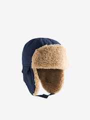 Navy Blue Quilted Trapper Hat (3mths-16yrs) - Image 1 of 2