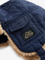 Navy Blue Quilted Trapper Hat (3mths-16yrs) - Image 2 of 2