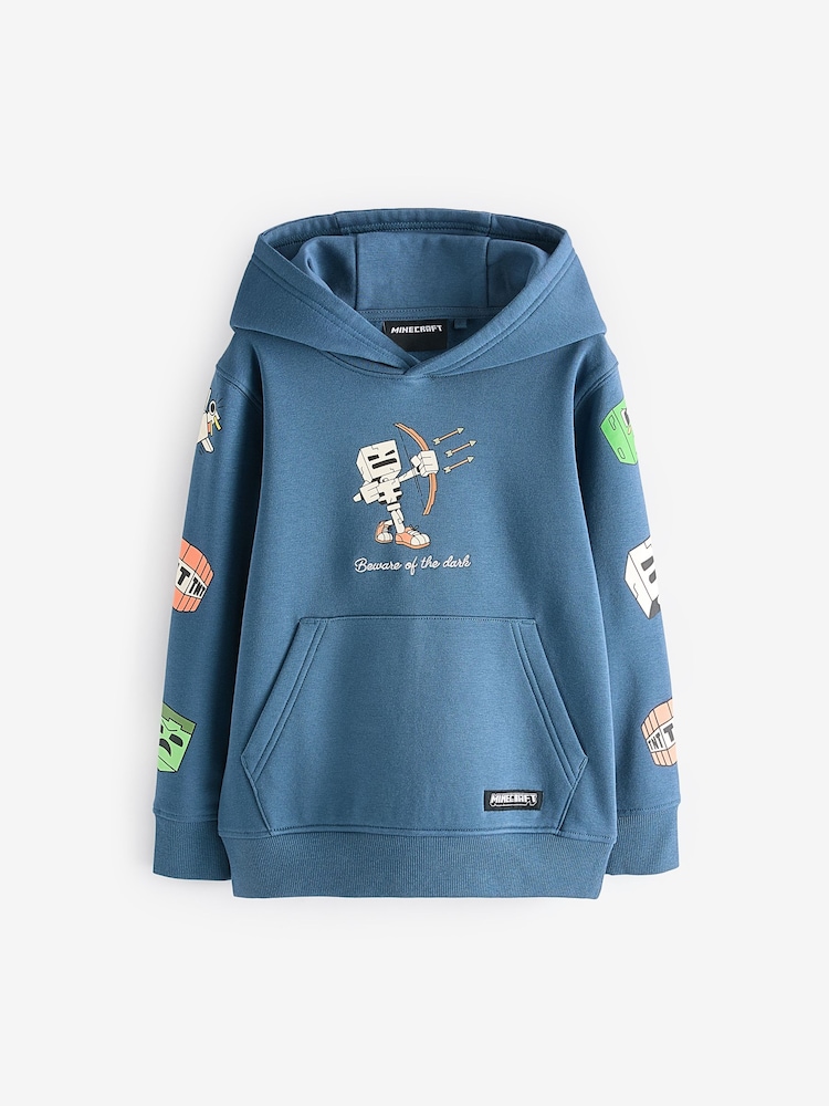 Blue Minecraft Licensed Hoodie (3-16yrs) - Image 1 of 5