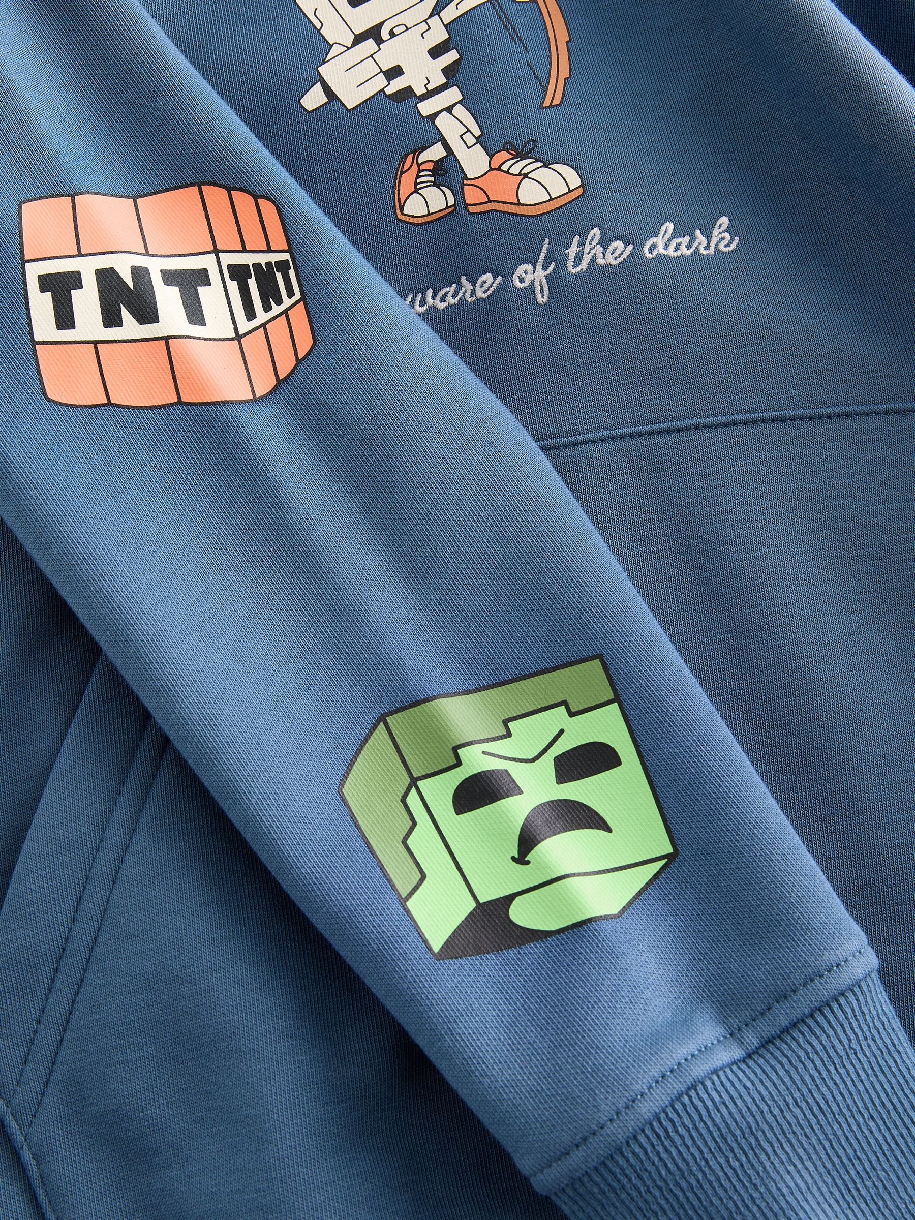 Blue Minecraft Licensed Hoodie 3 16yrs
