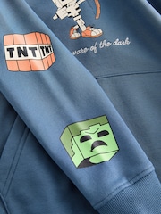 Blue Minecraft Licensed Hoodie (3-16yrs) - Image 3 of 5