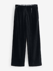 Black Velvet Wide Leg Trousers - Image 6 of 7