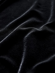 Black Velvet Wide Leg Trousers - Image 7 of 7