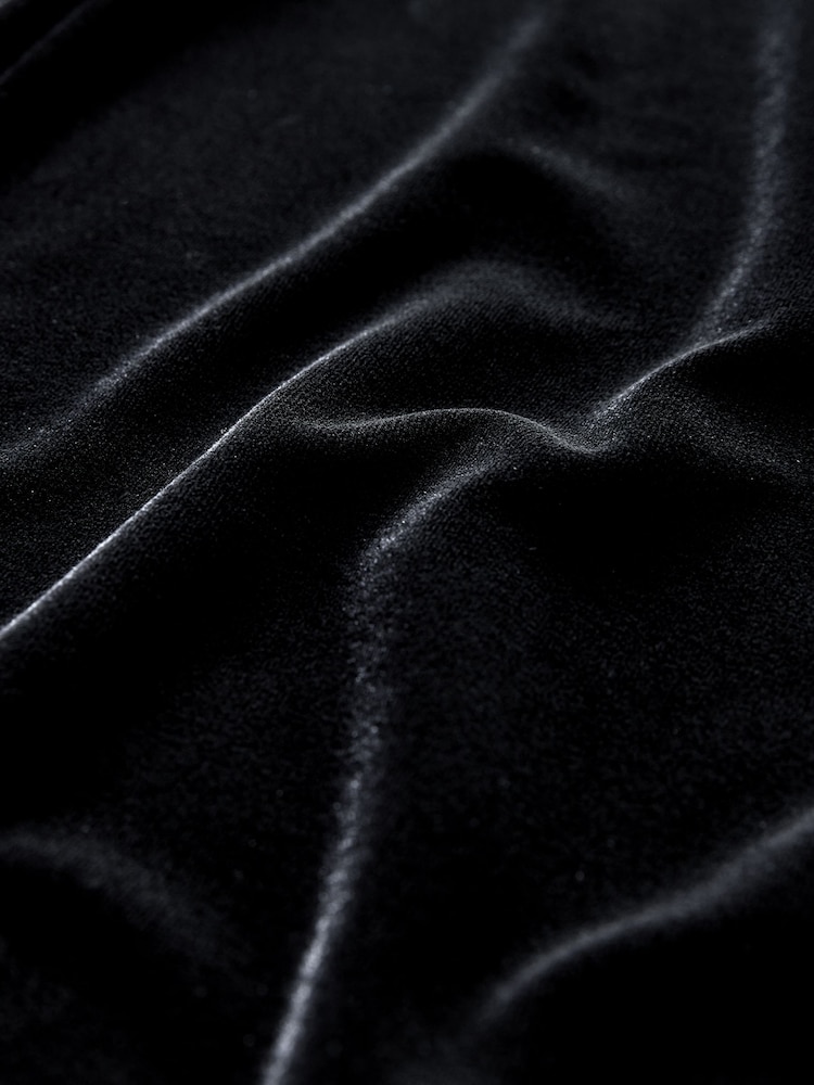 Black Velvet Wide Leg Trousers - Image 7 of 7