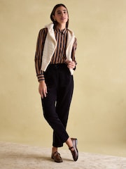 Joules Amilla Navy & Tan Stripe Shirt - Image 3 of 6