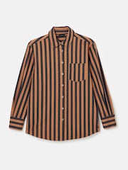 Joules Amilla Navy & Tan Stripe Shirt - Image 6 of 6