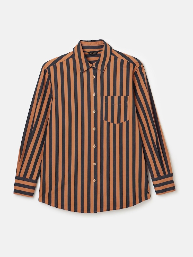 Joules Amilla Navy & Tan Stripe Shirt - Image 6 of 6 Joules Amilla Navy & Tan Stripe Shirt - Image 6 of 6
