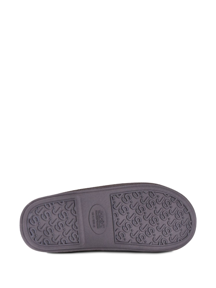 Just Sheepskin Grey Mens Donmar Slippers - Image 5 of 5 Just Sheepskin Grey Mens Donmar Slippers - Image 5 of 5