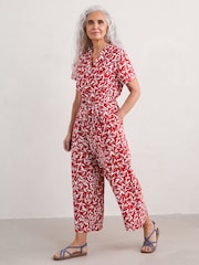 Seasalt Cornwall Red Treen Cove Jumpsuit - Image 1 of 5