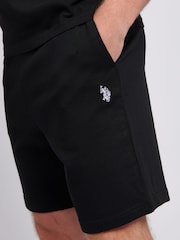 U.S. Polo Assn Black Mens Double Horsemen Sweat 100% Cotton Shorts - Image 2 of 6