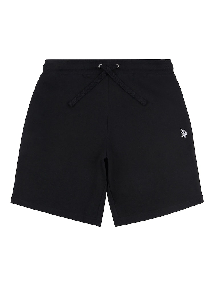 U.S. Polo Assn Black Mens Double Horsemen Sweat 100% Cotton Shorts - Image 5 of 6