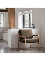Gallery Home Moss Green Stanley Leather Armchair - Image 2 of 8