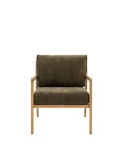 Gallery Home Moss Green Stanley Leather Armchair - Image 7 of 8
