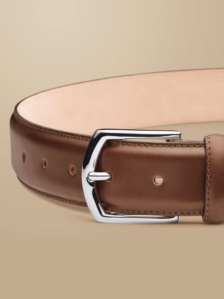 Charles Tyrwhitt Brown Leather Made in England Formal Belt - Image 1 of 1