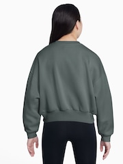 Винтажный зеленый - Толстовка Nike Club Fleece Boxy Sweatshirt - Image 2 of 8