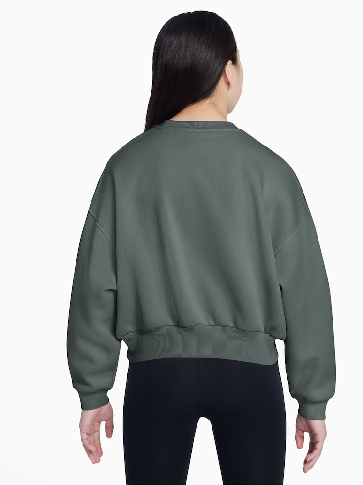 Винтажный зеленый - Толстовка Nike Club Fleece Boxy Sweatshirt - Image 2 of 8
