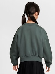 Винтажный зеленый - Толстовка Nike Club Fleece Boxy Sweatshirt - Image 5 of 8