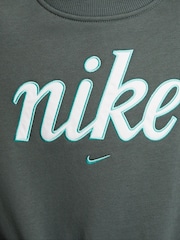 Винтажный зеленый - Толстовка Nike Club Fleece Boxy Sweatshirt - Image 8 of 8