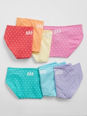 Gap Multi Logo Polka Print Briefs 7 Pack (4-13yrs) - Image 1 of 1