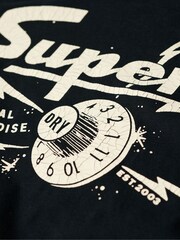Superdry Jet Black 100% Cotton Retro Rocker Graphic T-Shirt - Image 6 of 6