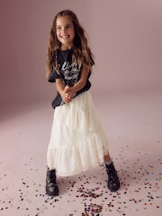 Ecru White Lace Tiered Skirt (3-16yrs) - Image 2 of 8