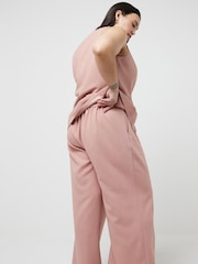 River Island Pink Curve Triple Pleated Wide Leg Trousers - Image 2 of 4