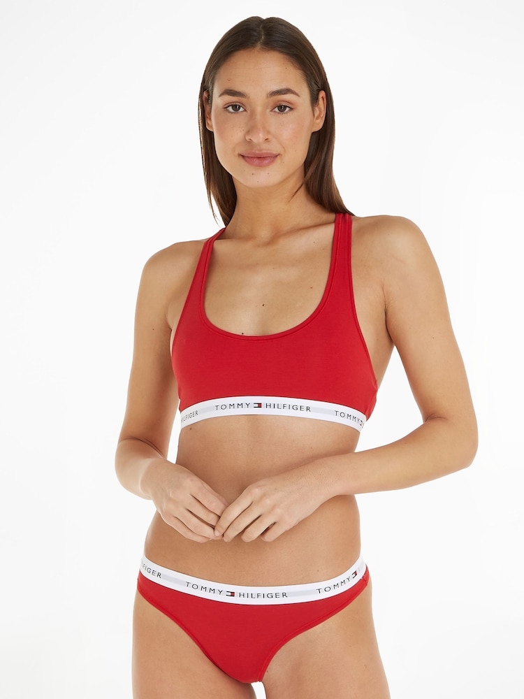 Tommy Hilfiger Red Iconic Unlined Bralette - Image 1 of 6