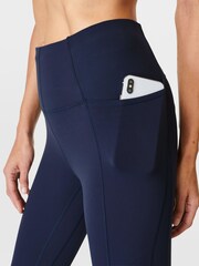 Marineblau/blau - Sweaty Betty Superweiche, gerippte 7/8-Yoga-Leggings - Bild 5 von 9