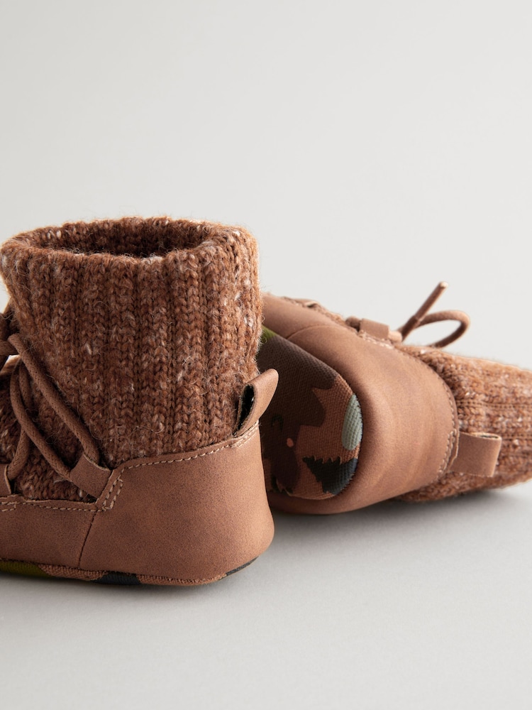 Buy Brown Knitted Baby Snow Boots (0-24mths) from Next Bahrain