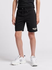 Jack Wills Black Boys Loopback 100% Cotton Shorts - Image 1 of 7