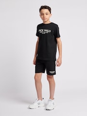 Jack Wills Black Boys Loopback 100% Cotton Shorts - Image 2 of 7