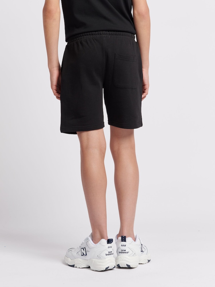 Jack Wills Black Boys Loopback 100% Cotton Shorts - Image 4 of 7